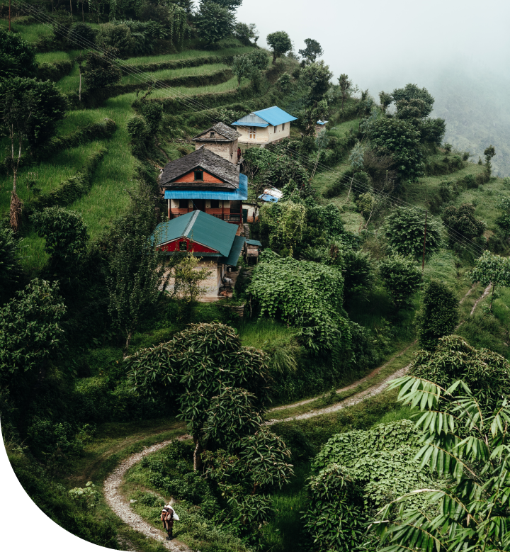 Landscape of a Nepali view.