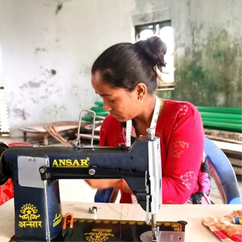 photo of sewing woman